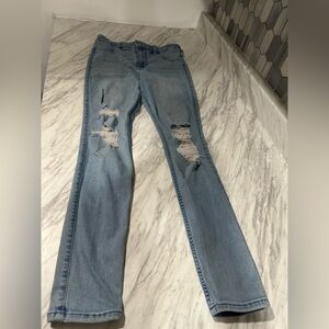 Hollister Light Blue Ripped Skinny Jeans